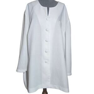White Button Front Blouse Size 30